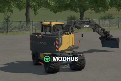 Екскаватор Volvo EW160 V3.0 для FS25 — 2