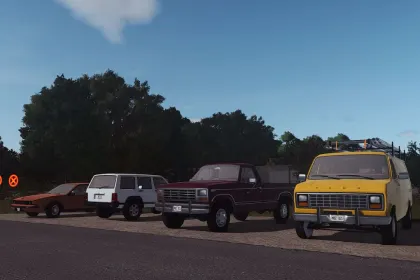 Легендарний 80's US Traffic Pack (Prefab) — Атмосферний Трафік США 80-х для FS25 — 2