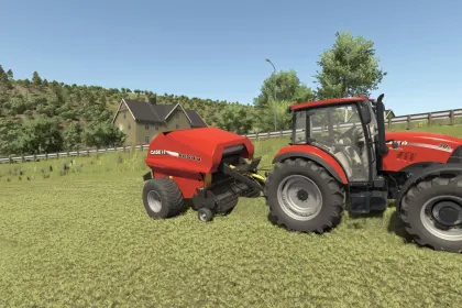 Прес-підбирач Case IH RB 544 та New Holland Roll Baler 125 для Farming Simulator 25 — 2