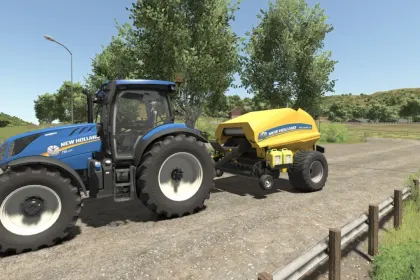Прес-підбирач Case IH RB 544 та New Holland Roll Baler 125 для Farming Simulator 25 — 3