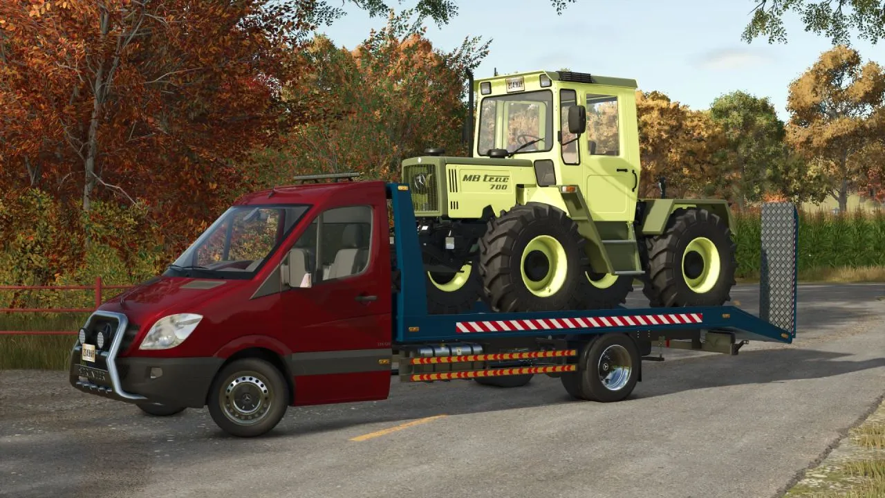 Mocny Ewakuator Mercedes-Benz Sprinter — Szybki Tow Truck do Farming Simulator 25