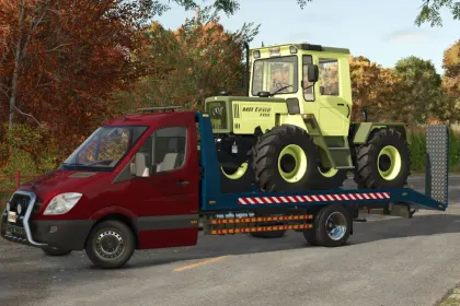 Mocny Ewakuator Mercedes-Benz Sprinter — Szybki Tow Truck do Farming Simulator 25 — 1