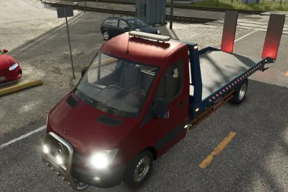 Mocny Ewakuator Mercedes-Benz Sprinter — Szybki Tow Truck do Farming Simulator 25 — 3
