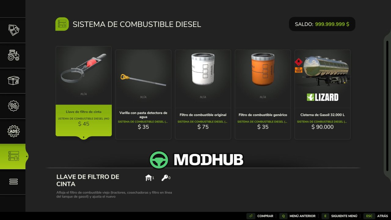 Система дизельного палива V1.0 для FS25