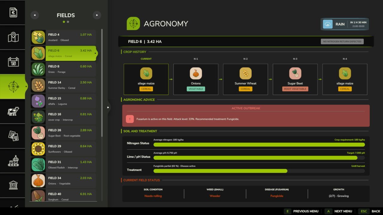 Реалістична сівозміна для Farming Simulator 25