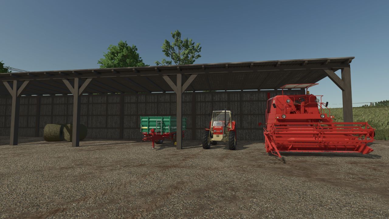 New Wooden Shed-Hangar with Metal Roof for Equipment in FS25 - Screenshots