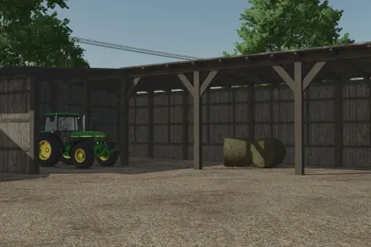 Neuer Holzschuppen mit Metalldach für Technik in FS25 — 3