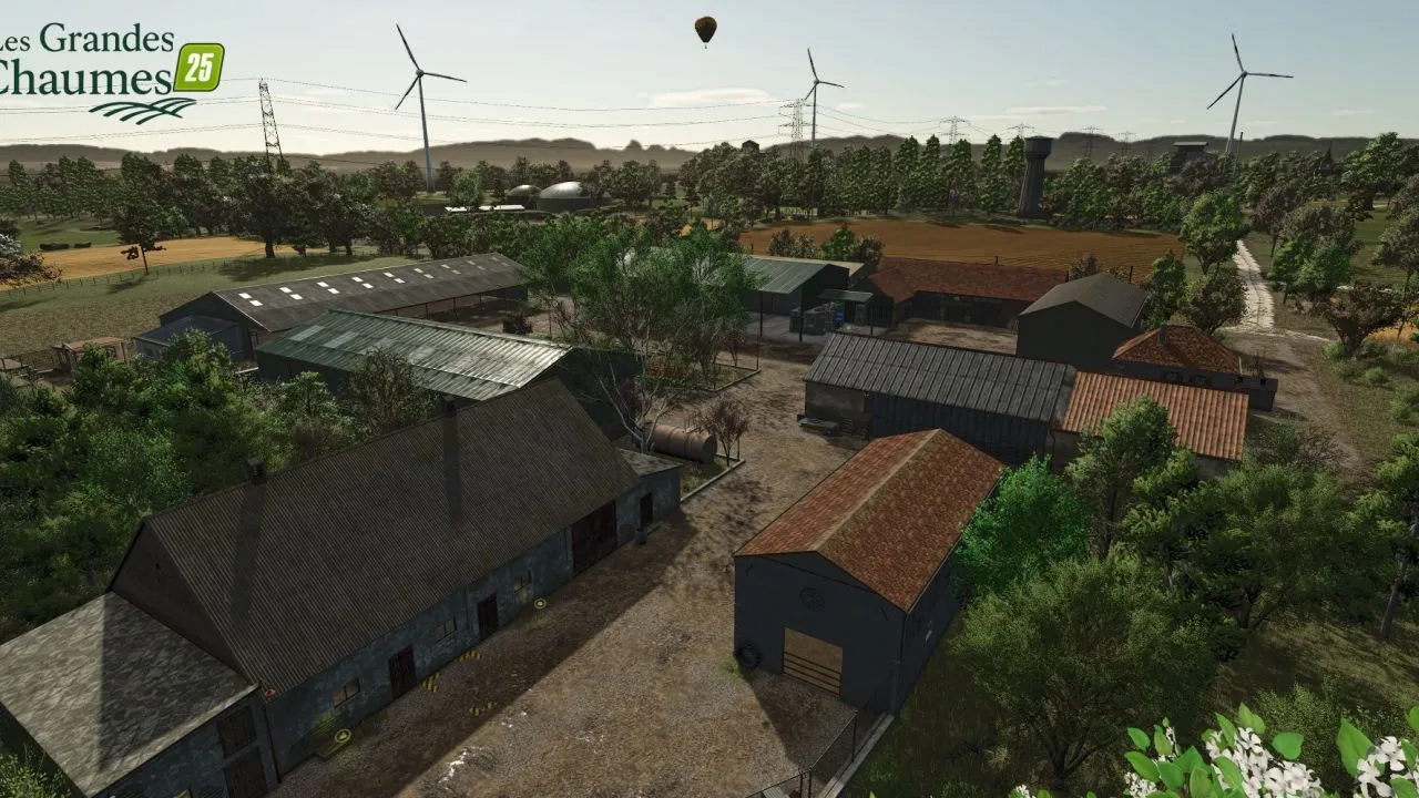 Atmosphärische Französische Karte Les Grandes Chaumes für Farming Simulator 25 — Große Felder und Freies Bauen