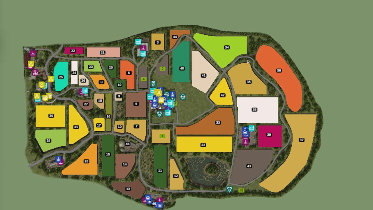 Atmosphärische Französische Karte Les Grandes Chaumes für Farming Simulator 25 — Große Felder und Freies Bauen