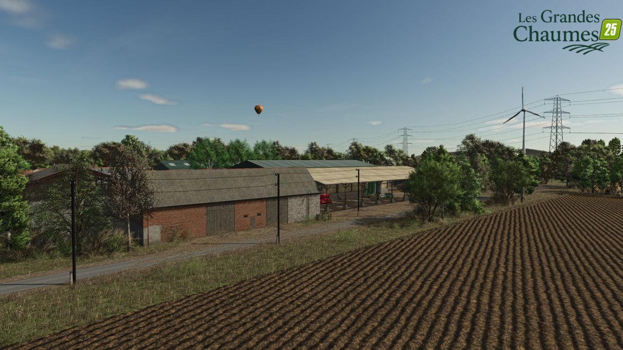 Atmosphärische Französische Karte Les Grandes Chaumes für Farming Simulator 25 — Große Felder und Freies Bauen