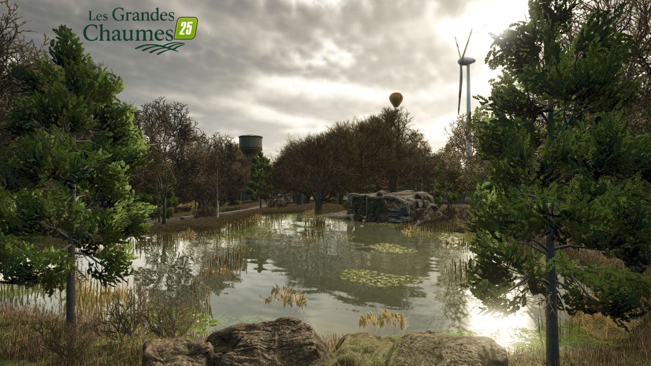 Atmosphärische Französische Karte Les Grandes Chaumes für Farming Simulator 25 — Große Felder und Freies Bauen