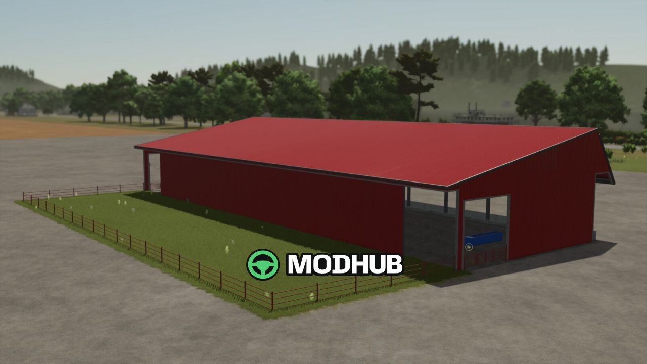 Корівник Monoslope Beef Barn V1.0 для FS25