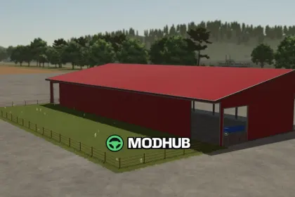 Корівник Monoslope Beef Barn V1.0 для FS25 — 2