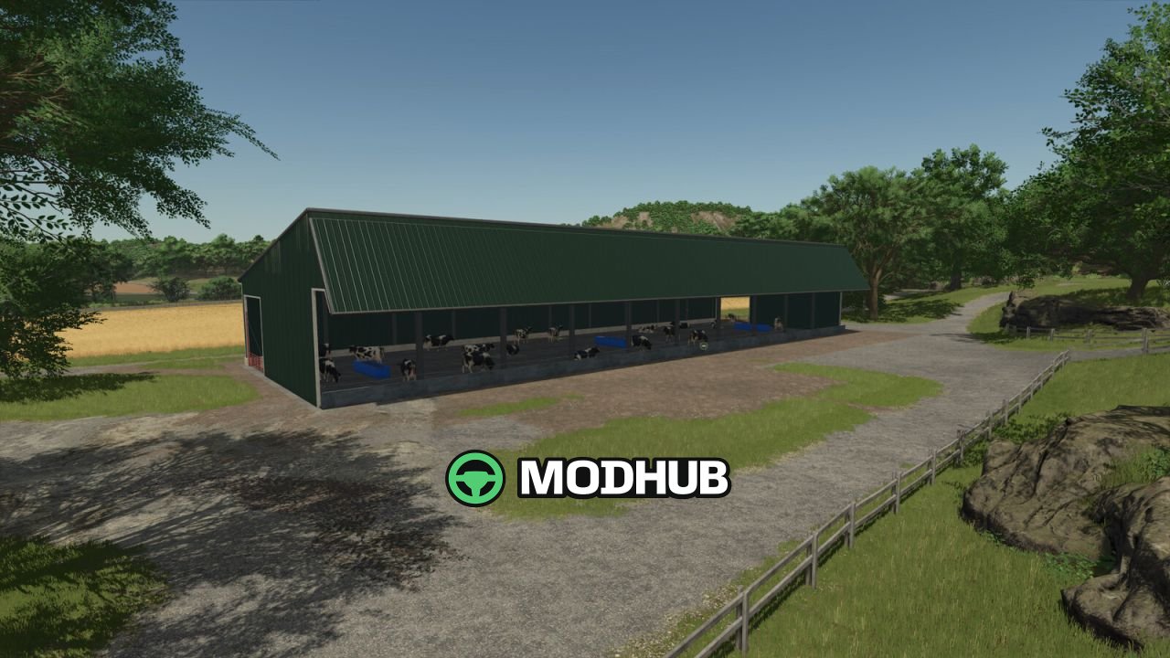 Корівник Monoslope Beef Barn V1.0 для FS25