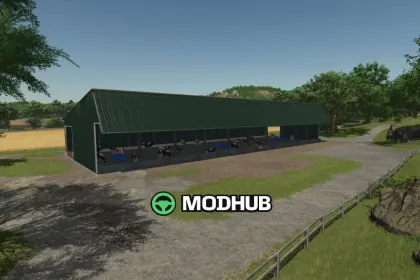 Корівник Monoslope Beef Barn V1.0 для FS25 — 3