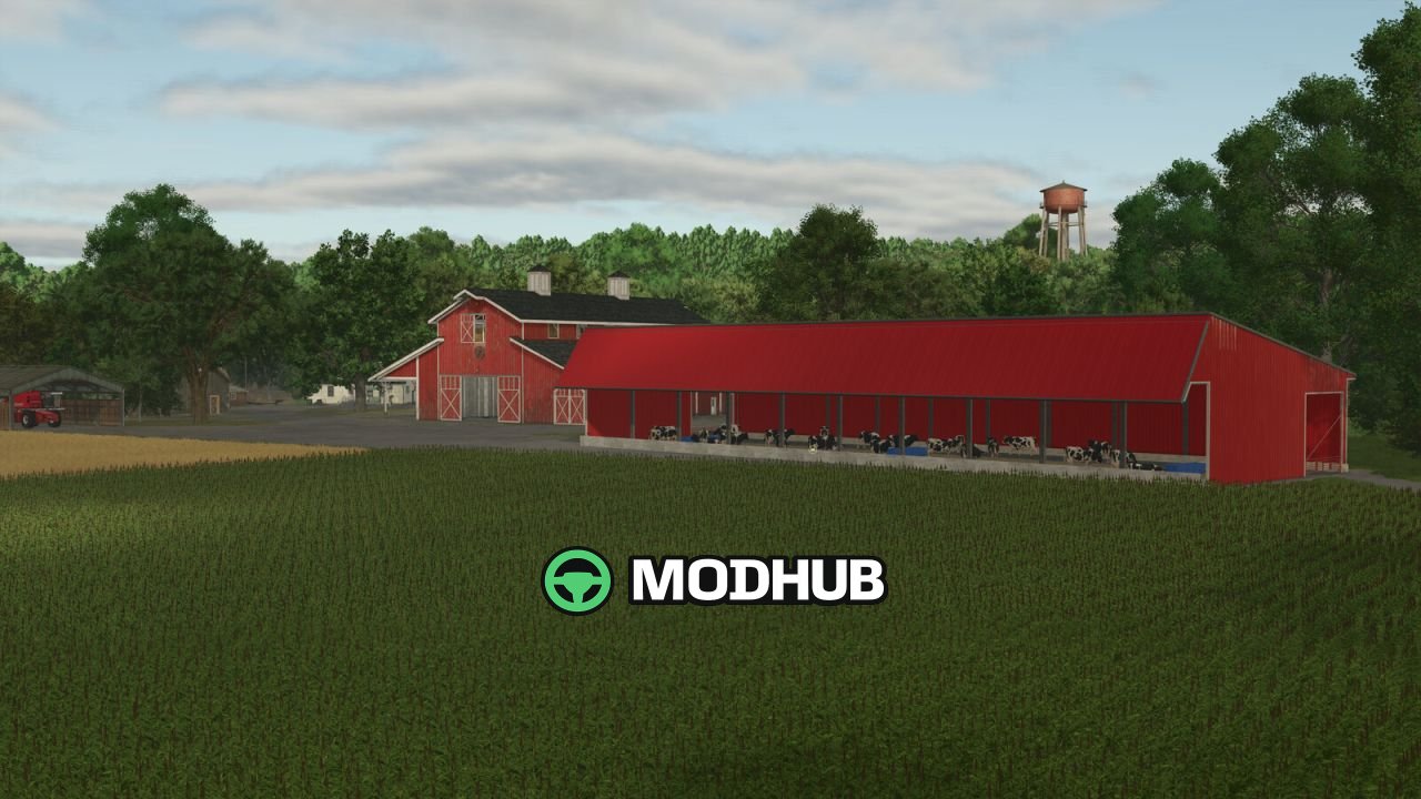 Корівник Monoslope Beef Barn V1.0 для FS25