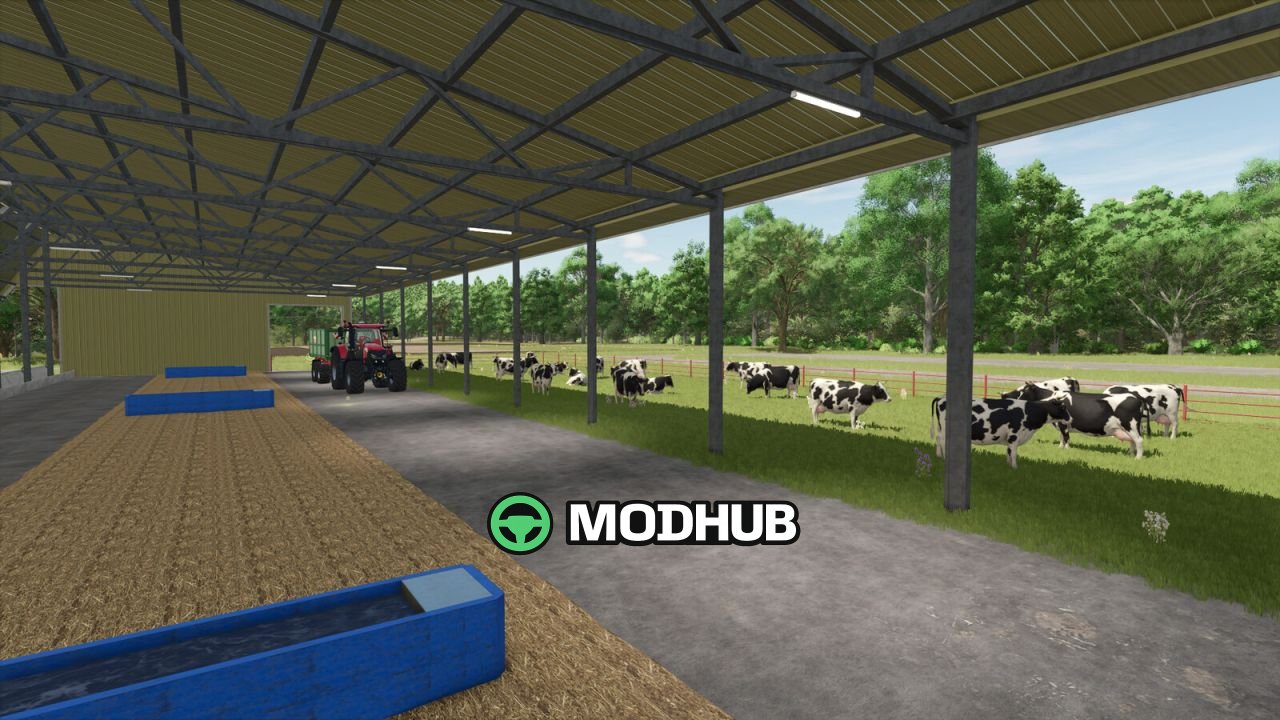 Корівник Monoslope Beef Barn V1.0 для FS25