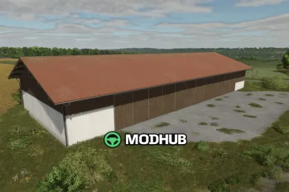 Сучасний великий машинний ангар V1.0 для FS25