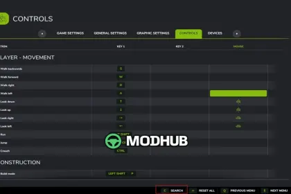Скрипт Game Controls Search V1.0 для FS25