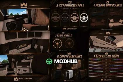 Інтер'єр GoldSkool InteriorPack S&R v1.0 для ETS2