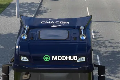 Скін CMA CGM Scania S BEV для ETS2 v2.0 — 3