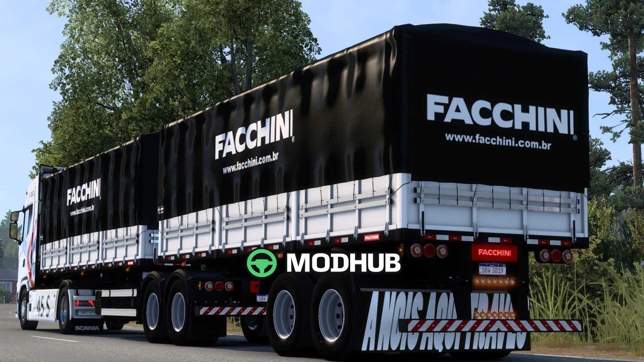 Причіп Bitrem Graneleiro 7 осей Facchini SB3DWORKS для ETS2