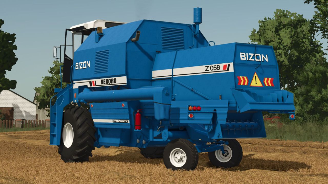 Легендарний Комбайн Bizon Rekord Z058 Pack — Повний Набір з Жаткою та Візком для FS25