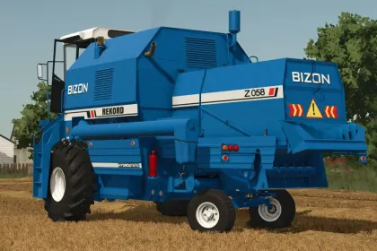 Легендарний Комбайн Bizon Rekord Z058 Pack — Повний Набір з Жаткою та Візком для FS25 — 2