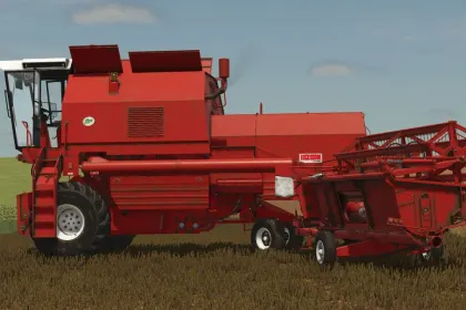 Легендарний Комбайн Bizon Rekord Z058 Pack — Повний Набір з Жаткою та Візком для FS25 — 6
