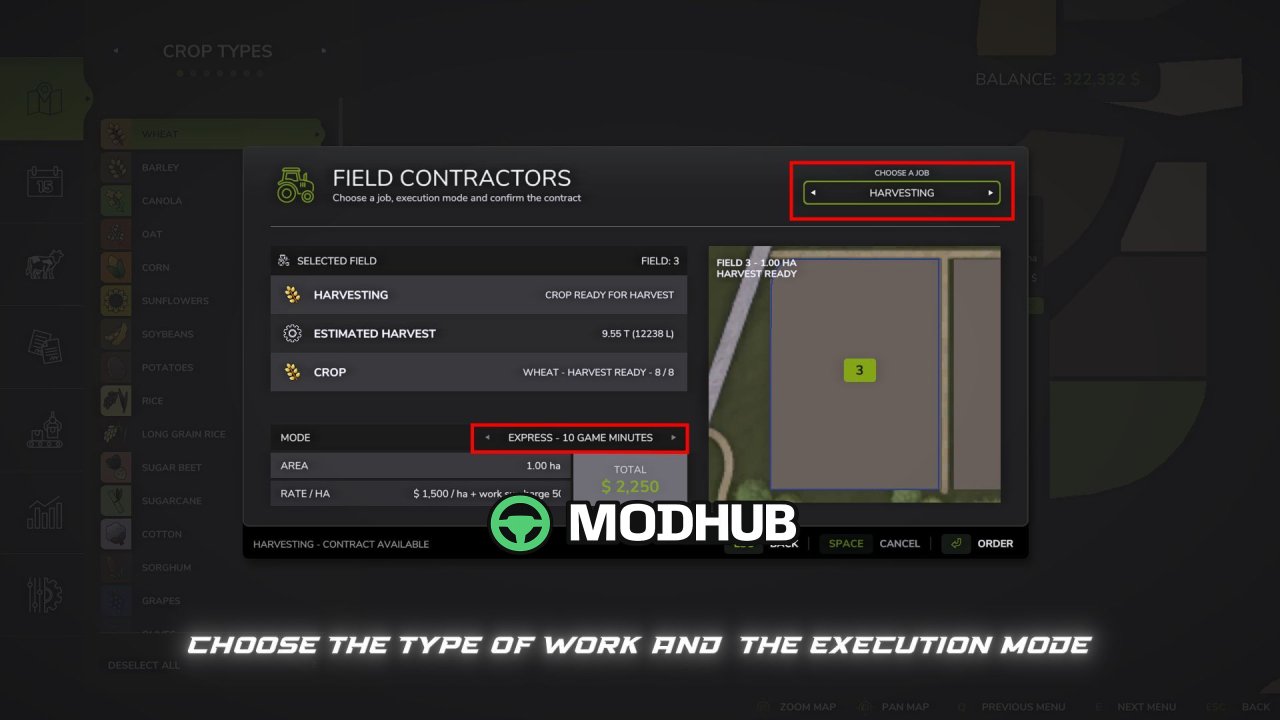 Скрипт Field Contractors V1.5.1 для FS25