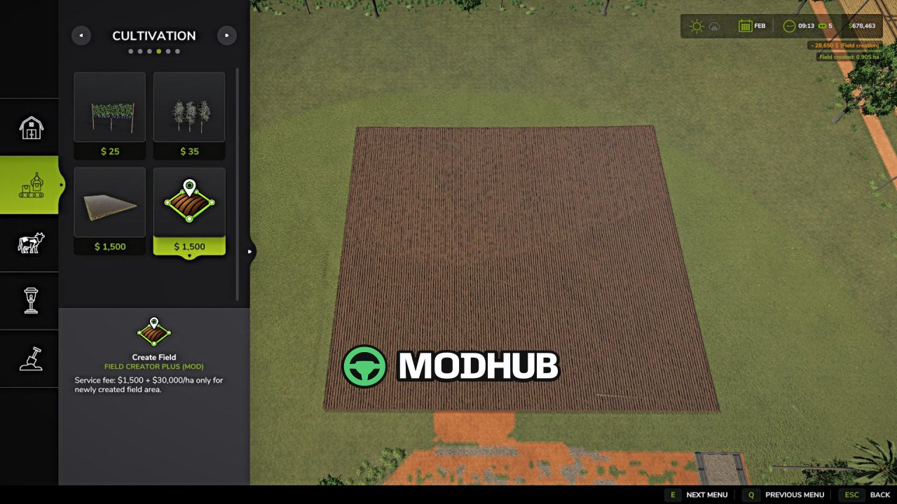 Скрипт Field creation V1.1 для FS25