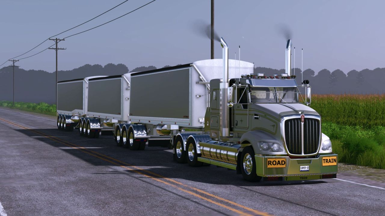 Kenworth T609 vrachtwagen voor Farming Simulator 25