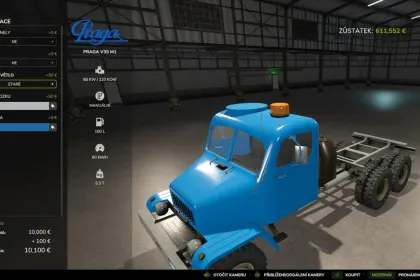 Legendärer Lkw Praga V3S M1 mit Kran und Modulen für Farming Simulator 25 — 2