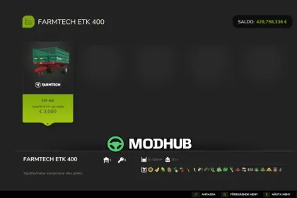 Причіп Farmtech ETK401 V2 для FS25