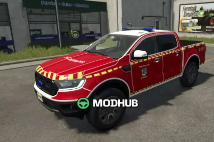 Пікап Ford Ranger 2019 з дизайном пожежної служби Mittelberg для FS25