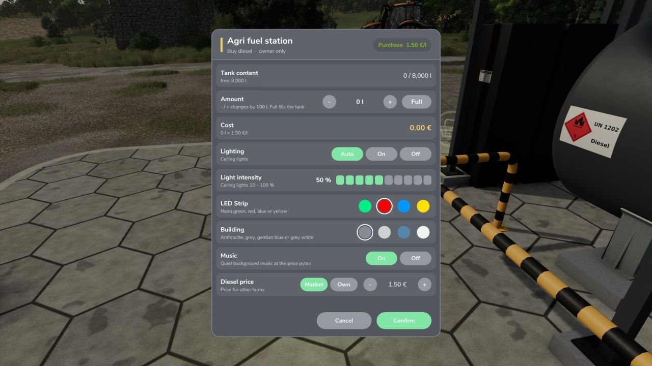 Posto de combustível Agri Fuel Station para Farming Simulator 25