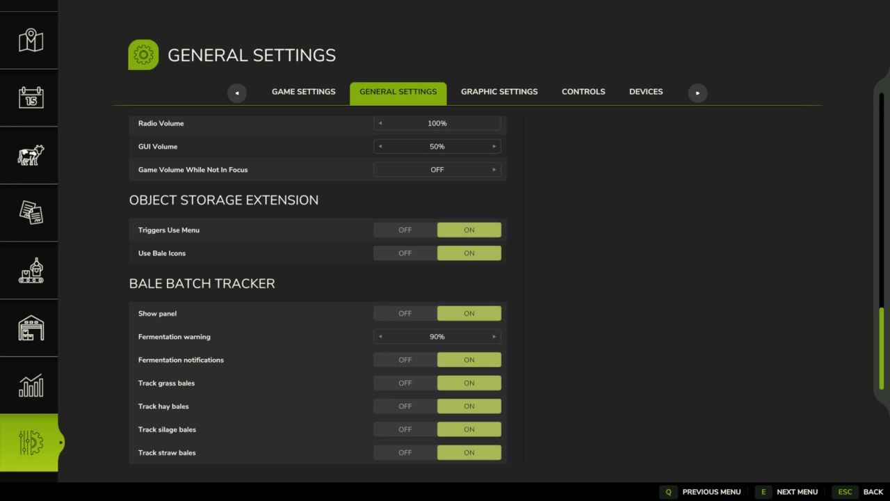 Bale Batch Tracker для Farming Simulator 25