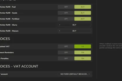 Скрипт Invoice VAT Account для Farming Simulator 25 — 2