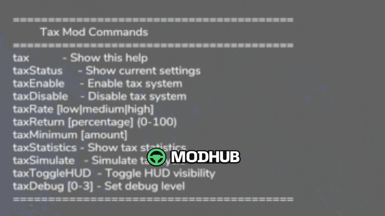 Скрипт Tax Mod V1.2 для FS25