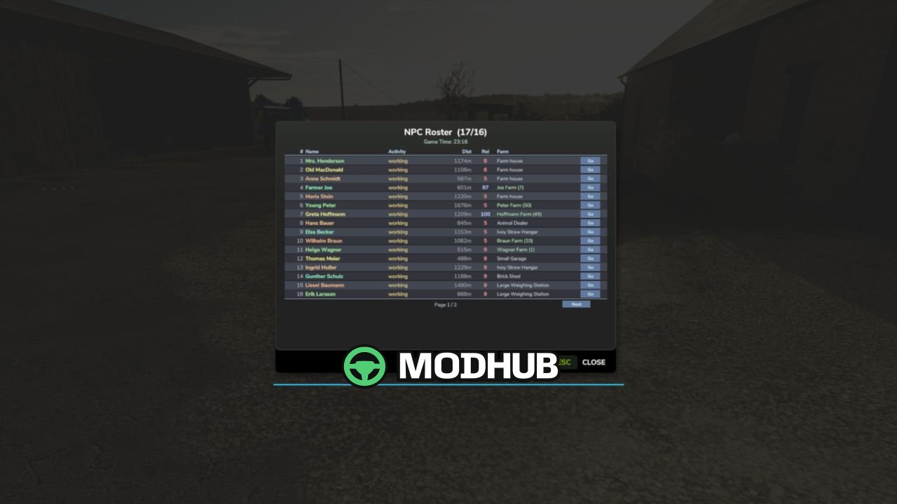 Скрипт NPC Favor V1.3 для FS25