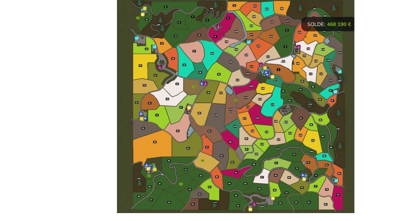 Нова Карта Les Terres De France для Farming Simulator 25 — 163 Поля, Ферми та Кооперативи