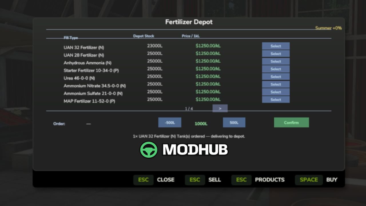 Мод Fertilizer Depot V1.1 для FS25
