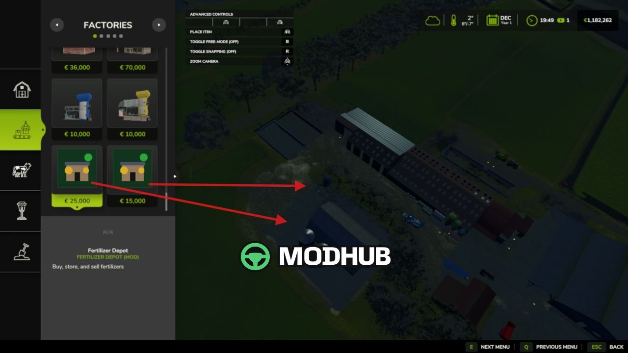 Мод Fertilizer Depot V1.1 для FS25