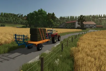 Efficient Trailer Rolland BH 6 — Universal Transport of Bales and Cargo in FS25 — 2