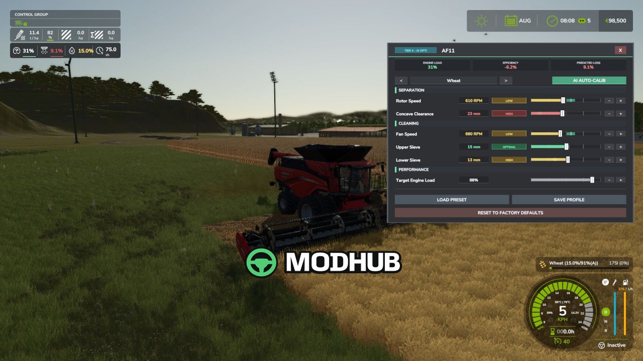 Скрипт Realistic Harvesting V1.6.3 для FS25