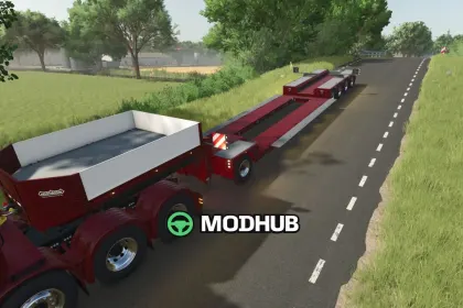 Низькорамний причіп Nooteboom 4+1 V1.0 для FS25