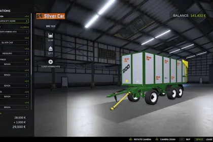 Ефективний 3-Вісний Причіп Silver Car / Vanara SRC 313 на 31–35 тис. л для FS25 — 5