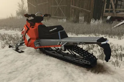 Leistungsstarker Schneemobil Polaris RMK Pro für Farming Simulator 25 — Geschwindigkeit und Tuning — 2