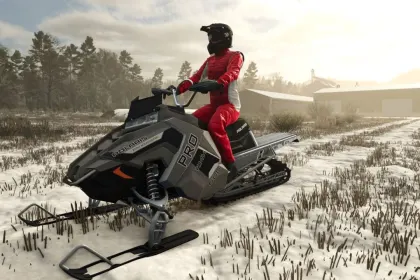 Leistungsstarker Schneemobil Polaris RMK Pro für Farming Simulator 25 — Geschwindigkeit und Tuning — 3