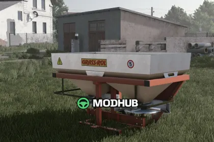 Розкидач добрив GrassRol 600L для FS25 — 2
